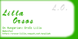 lilla orsos business card